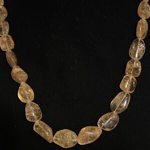 Radiant Gold-Toned Beaded Necklace